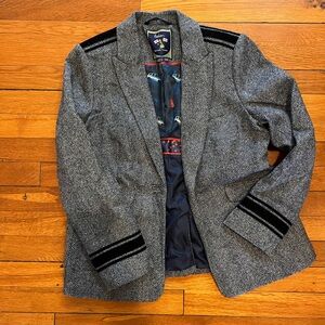 Boden Black and White Tweed Blazer